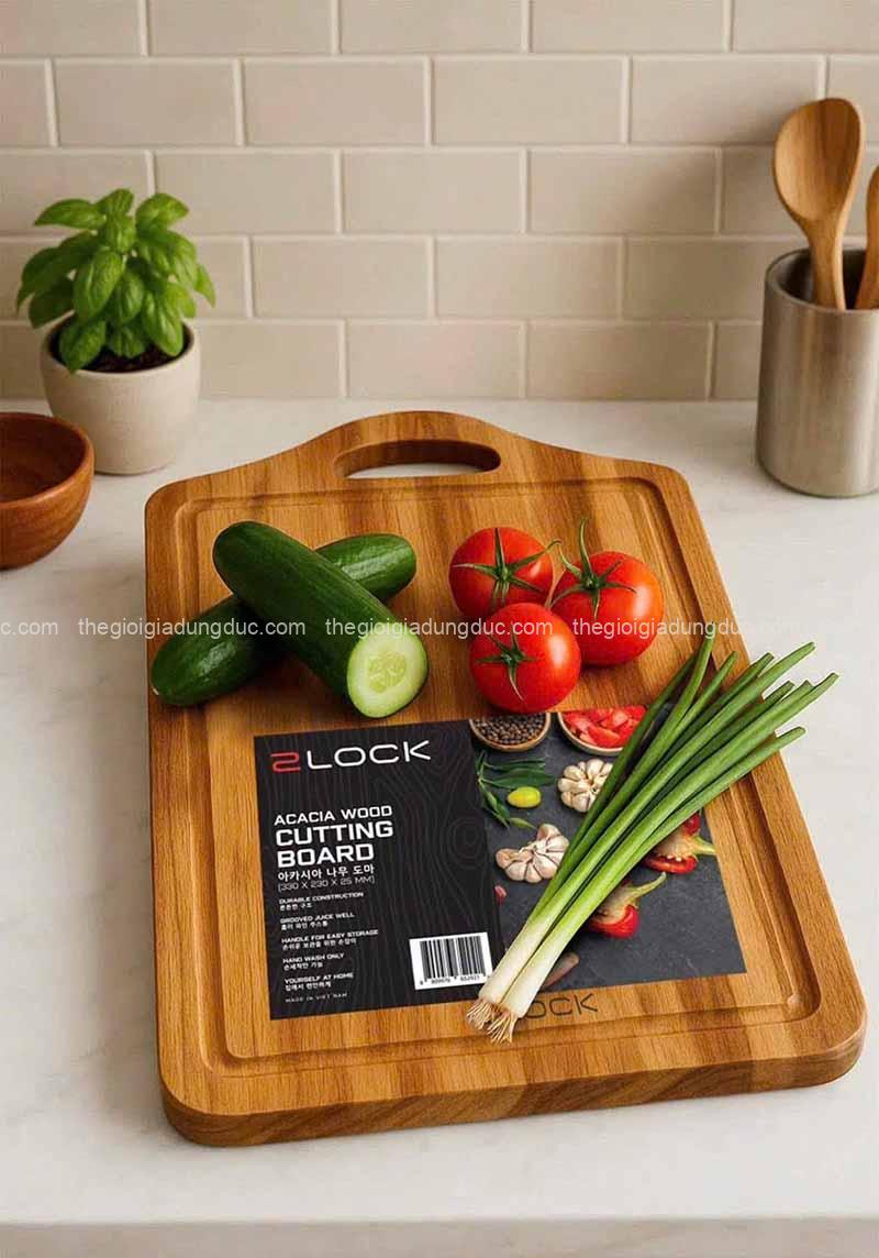 thot-go-2lock-acacia-cutting-board (5) Thớt gỗ 2Lock Acacia Cutting Board 33 x 23cm